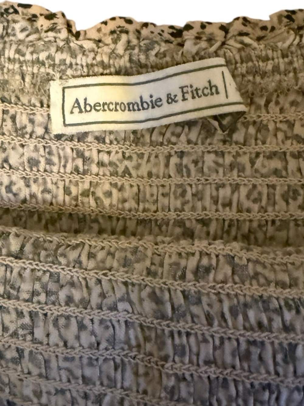 Abercrombie & Fitch beige and Black Leopard Strapless Shorts Romper - Picture 2 of 5